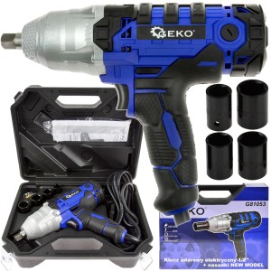 KLUCZ UDAROWY DO KÓŁ ELEKTRYCZNY 1/2" 450W 720Nm + NASADKI 17/19/21/22mm
