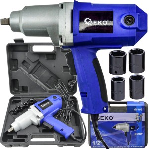 KLUCZ UDAROWY ELEKTRYCZNY 1/2" + NASADKI UDAROWE 17mm 19mm 21mm 22mm 800W
