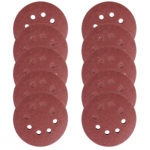 KRĄŻEK PAPIER ŚCIERNY RZEP KRĄŻKI 125MM P100 10SZT