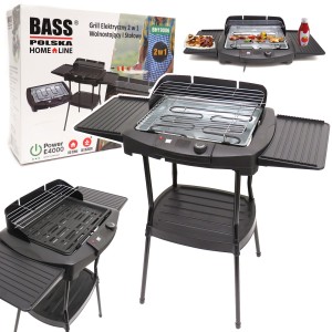 DUŻY GRILL ELEKTRYCZNY OGRODOWY STOJĄCY 2800W 2w1