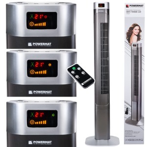 WENTYLATOR KOLUMNOWY STOJĄCY PODŁOGOWY WIATRAK MOC GREY TOWER-120