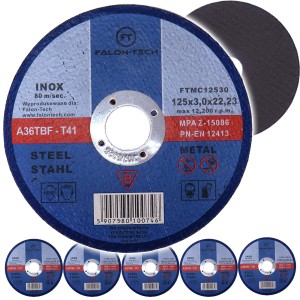 TARCZE TARCZA DO CIĘCIA METALU 125x3,0x22,23 MM INOX 5 SZT.