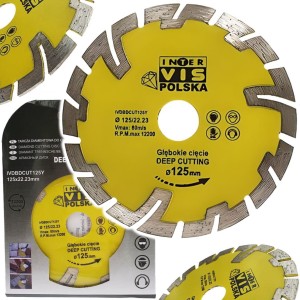 INTER-VIS TARCZA DIAMENTOWA 125/22,2 GŁĘBOKIE CIĘCIE SEGMENT