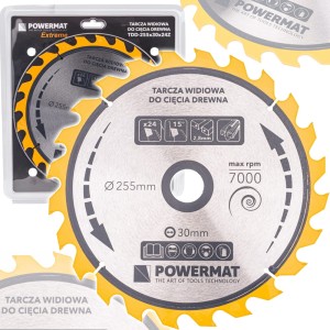 TARCZA WIDIOWA DO CIĘCIA DREWNA PIŁY PIŁA 255x30mm 24Z