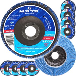 TARCZA DO SZLIFOWANIA CYRKONOWA INOX 125 P80 10SZT