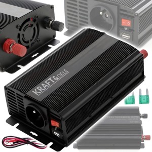 PRZETWORNICA SAMOCHODOWA SINUS 12V 230V 1000W USB